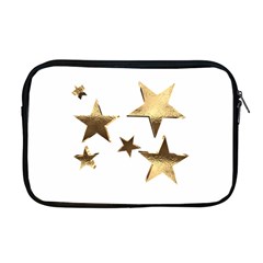 Stars Faux Gold Elegant Starry Festive Christmas Pattern Apple Macbook Pro 17  Zipper Case by yoursparklingshop
