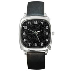 Elegant Black And White Design Square Metal Watch