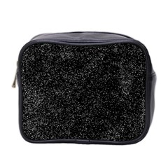 Elegant Black And White Design Mini Toiletries Bag (two Sides)