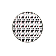 Cartoon Style Asian Woman Portrait Collage Pattern Hat Clip Ball Marker (4 Pack) by dflcprintsclothing