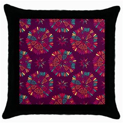 CIRCLE PATTERN Throw Pillow Case (Black)