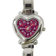 Circle Pattern Heart Italian Charm Watch by designsbymallika