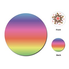 Rainbow Shades Playing Cards Single Design (round) by designsbymallika