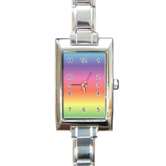 Rainbow Shades Rectangle Italian Charm Watch by designsbymallika