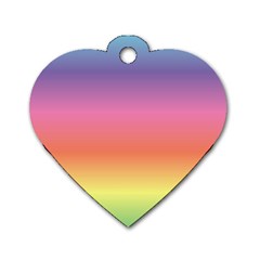 Rainbow Shades Dog Tag Heart (one Side) by designsbymallika