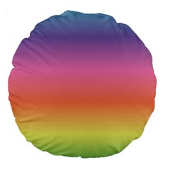 Rainbow Shades Large 18  Premium Round Cushions by designsbymallika