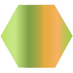 Green Orange Shades Wooden Puzzle Hexagon by designsbymallika