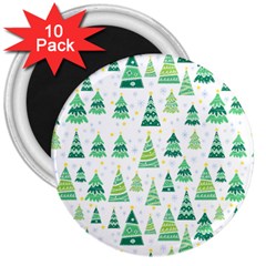 Christmas Tree Pattern 3  Magnets (10 Pack)  by designsbymallika