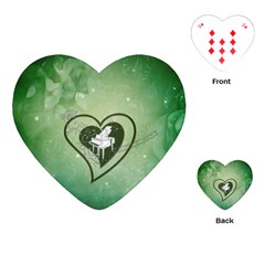 Music, Piano On A Heart Playing Cards Single Design (heart) by FantasyWorld7