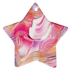 Pink Paint Brush Ornament (star) by designsbymallika