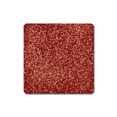 Burgundy Red Confetti Pattern Abstract Art Square Magnet by yoursparklingshop