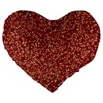 Burgundy Red Confetti Pattern Abstract Art Large 19  Premium Heart Shape Cushions Front