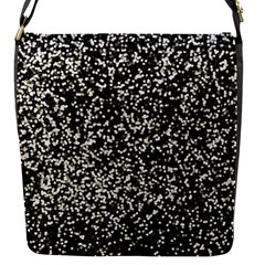 Black And White Confetti Pattern Flap Closure Messenger Bag (s) by yoursparklingshop