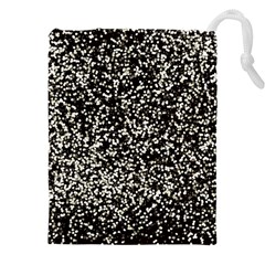 Black And White Confetti Pattern Drawstring Pouch (4xl) by yoursparklingshop