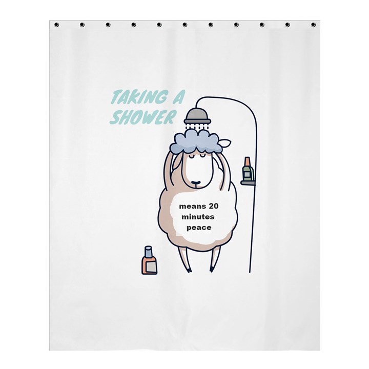 Sheep Showering Shower Curtain 60  x 72  (Medium)