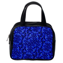 Blue Fancy Ornate Print Pattern Classic Handbag (one Side) by dflcprintsclothing