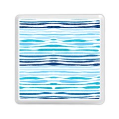 Blue Waves Pattern Memory Card Reader (square)