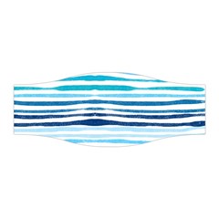Blue Waves Pattern Stretchable Headband by designsbymallika