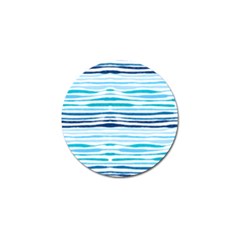 Blue Waves Pattern Golf Ball Marker by designsbymallika