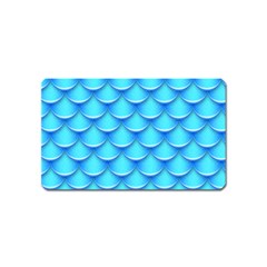 Blue Scale Pattern Magnet (name Card) by designsbymallika