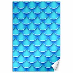 Blue Scale Pattern Canvas 20  X 30  by designsbymallika