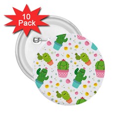 cactus pattern 2.25  Buttons (10 pack) 