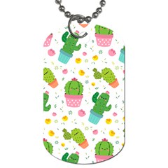 Cactus Pattern Dog Tag (one Side) by designsbymallika