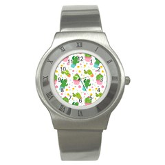 cactus pattern Stainless Steel Watch