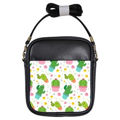 Cactus Pattern Girls Sling Bag by designsbymallika