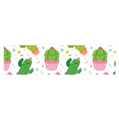 cactus pattern Satin Scarf (Oblong)