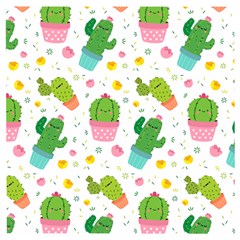 cactus pattern Wooden Puzzle Square