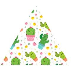 cactus pattern Wooden Puzzle Triangle