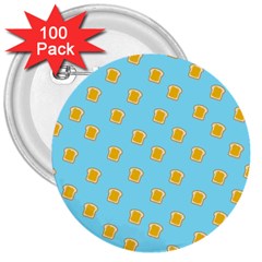 I Love Bread 3  Buttons (100 Pack)  by designsbymallika