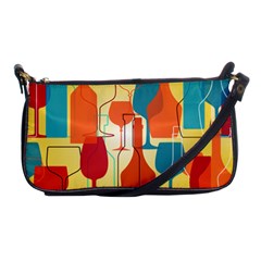 I Love Wine Shoulder Clutch Bag by designsbymallika