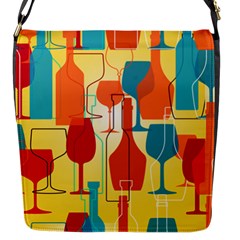 I Love Wine Flap Closure Messenger Bag (s) by designsbymallika