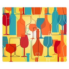 I Love Wine Double Sided Flano Blanket (small)  by designsbymallika