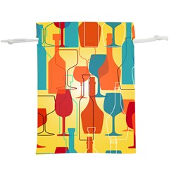 I Love Wine  Lightweight Drawstring Pouch (xl) by designsbymallika