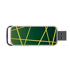 Golden Lines Pattern Portable Usb Flash (one Side) by designsbymallika