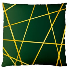 Golden Lines Pattern Standard Flano Cushion Case (one Side) by designsbymallika