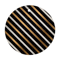 Metallic Stripes Pattern Ornament (round)