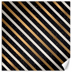 Metallic Stripes Pattern Canvas 16  X 16  by designsbymallika