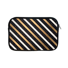 Metallic Stripes Pattern Apple Ipad Mini Zipper Cases by designsbymallika