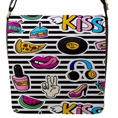 Disco Theme Flap Closure Messenger Bag (s) by designsbymallika