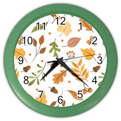 Autumn Love Color Wall Clock by designsbymallika