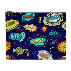 Bada Boom Pattern Cosmetic Bag (xl) by designsbymallika