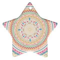 Mandala Pattern Star Ornament (two Sides) by designsbymallika