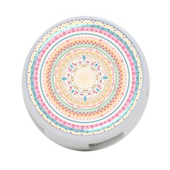 Mandala Pattern 4-port Usb Hub (one Side)