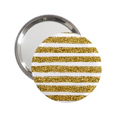 Golden Stripes 2 25  Handbag Mirrors by designsbymallika