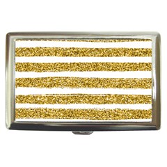 Golden Stripes Cigarette Money Case by designsbymallika