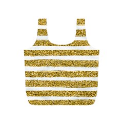 Golden Stripes Full Print Recycle Bag (s) by designsbymallika